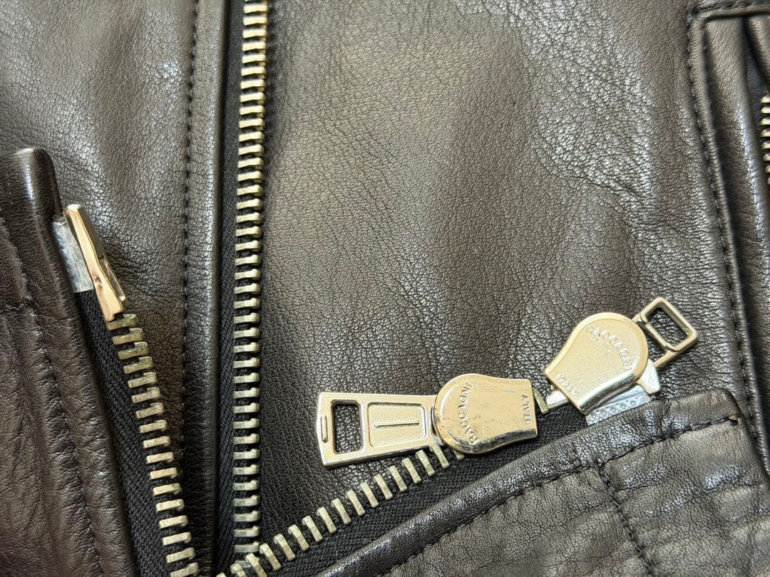 【名作希少サイズ3】ラウンジリザード 牛革シングルライダース黒 シンサレート中綿