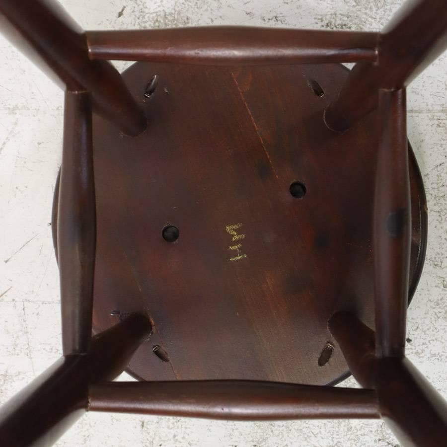 6脚まとめ買い5 ルーマニア製 ハイスツール ビーチ材 ブラック PVCレザー