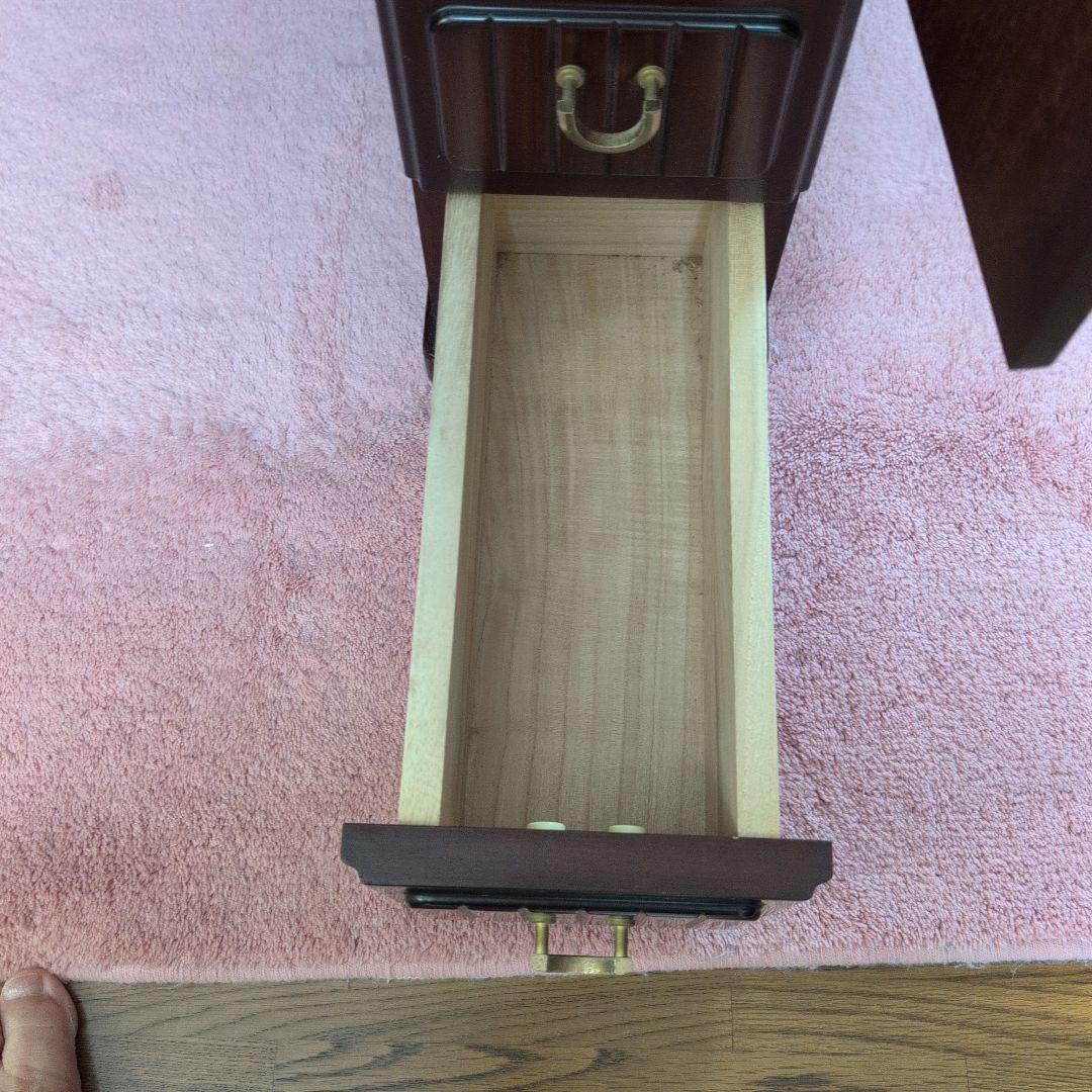 ダークブラウン ドレッサー・ミエミラー最高級銅引鏡　鏡台　美品 椅子別売り