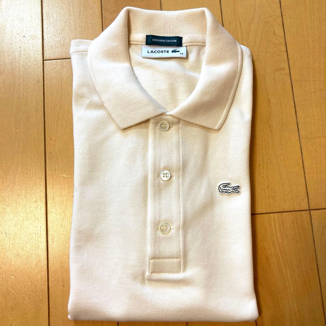 IENA LACOSTE 別注 ポロシャツ　ナチュラル　34