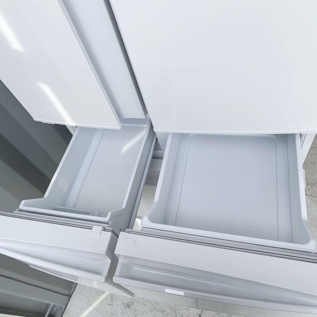 取付無料！三菱2段チルドルームおしゃれホワイトインテリア6ドア冷蔵庫！洗濯機