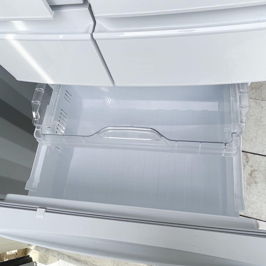 取付無料！三菱2段チルドルームおしゃれホワイトインテリア6ドア冷蔵庫！洗濯機