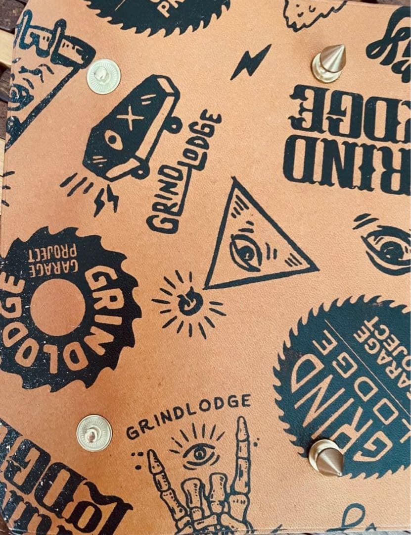 グラインドロッヂ　初期　CB缶カバー　boab leather works