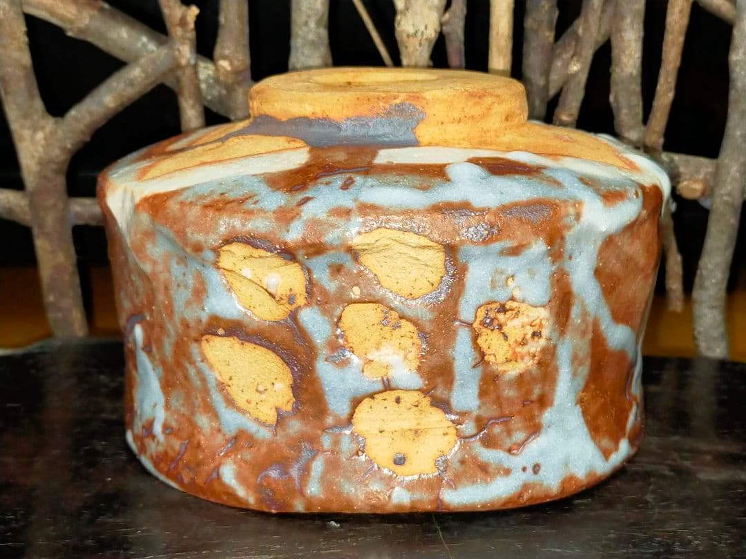 ♥美濃焼♥　鼠志野　志野　茶碗　在銘　茶道具　骨董　古玩　アンティーク