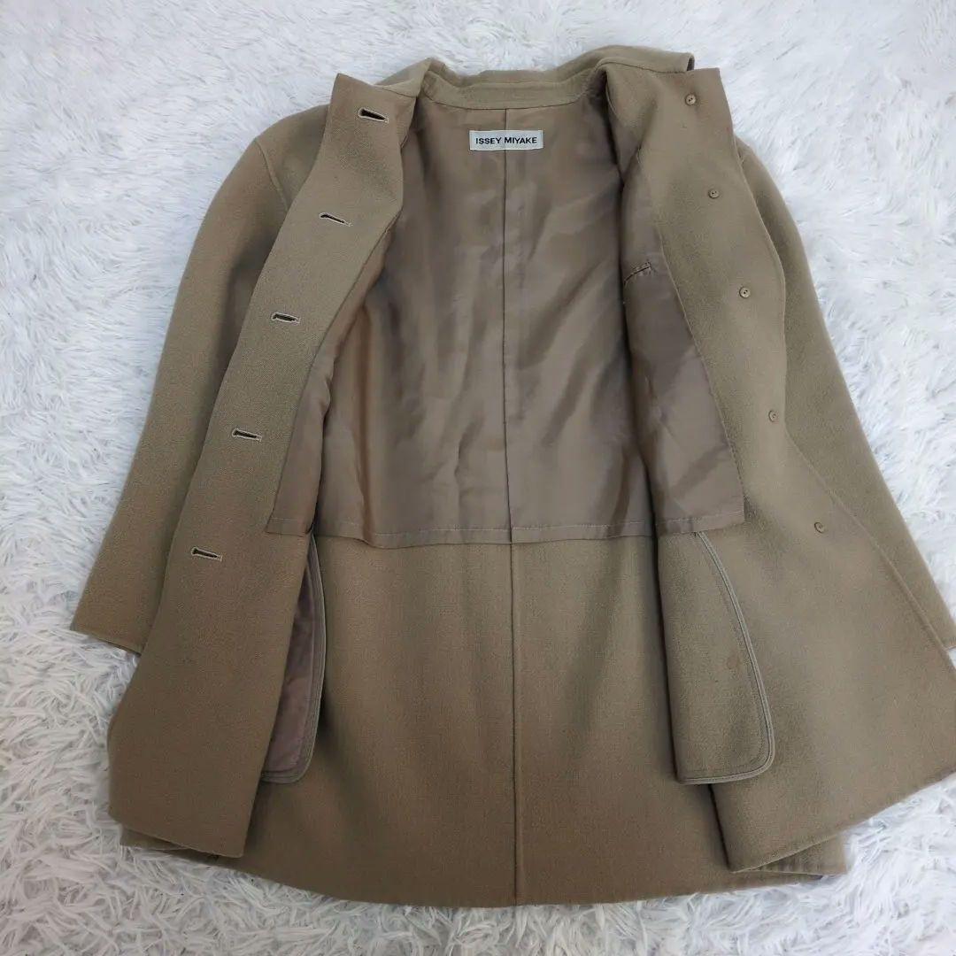 イッセイミヤケ　カシミヤ　チェスターコート　ミドル丈