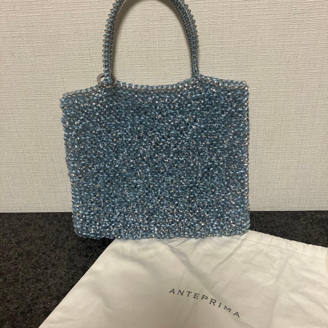 アンテプリマ　ワイヤーバッグ　水色　ギャランティカードつき
