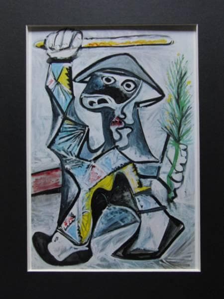 パブロ・ピカソ、道化師、希少レゾネ、新品額装付