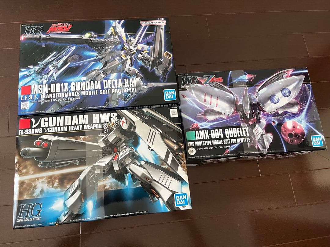 新品未開封　hg ガンプラ　νガンダム　デルタカイ　キュベレ　バンダイ　バンダイ