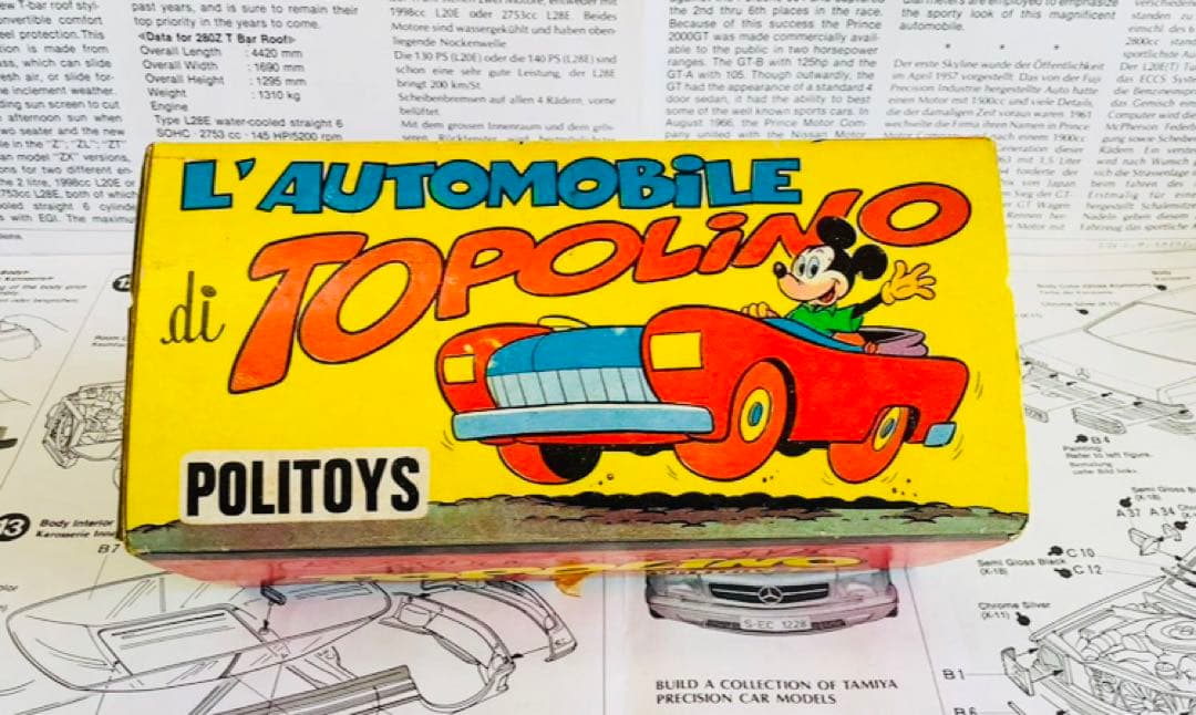 ミニカー　ポリトイズ　ミッキーマウス ミニカー Art. 602 ディズニー