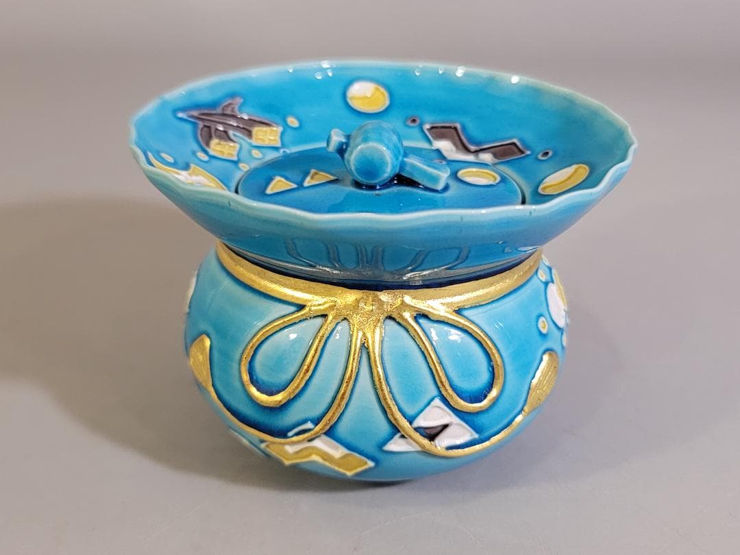 DT365 茶道具 中村翠嵐作 宝袋宝尽くし紋 茶器 共箱 美品