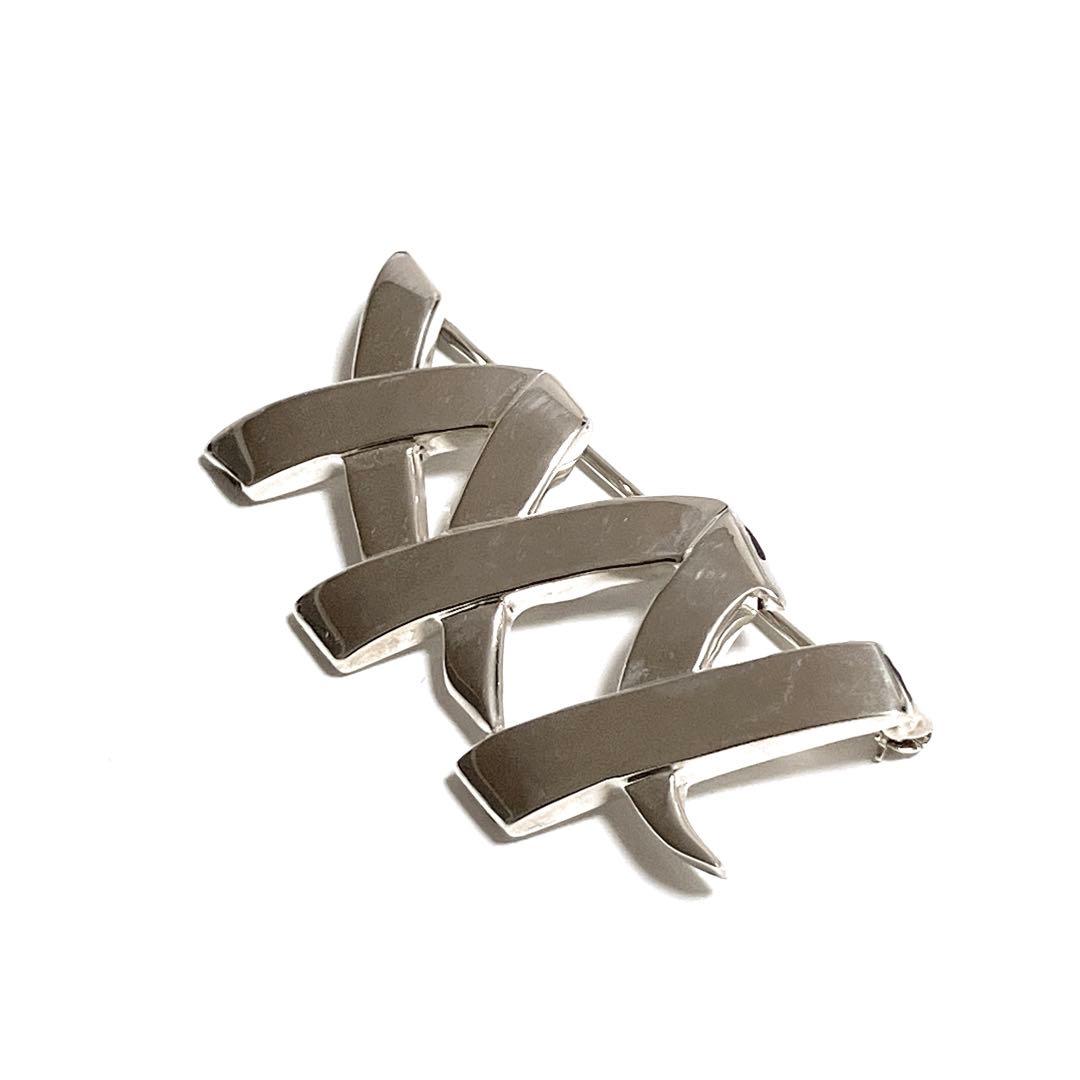 Tiffany&Co. ティファニー トリプル キス xxx ブローチ シルバー