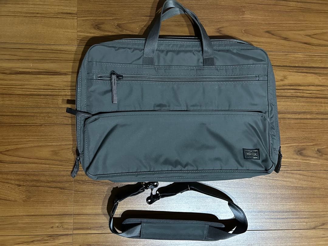 本日限定値下げ　PORTER ビジネスバッグ 2way グレーキャンバス