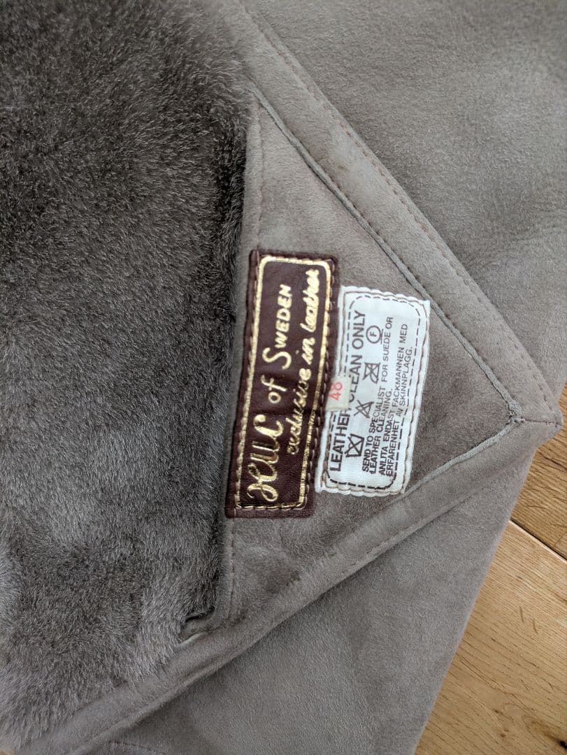 リアルムートン コート HUC of SWEDEN サイズ48 ダブルブレスト