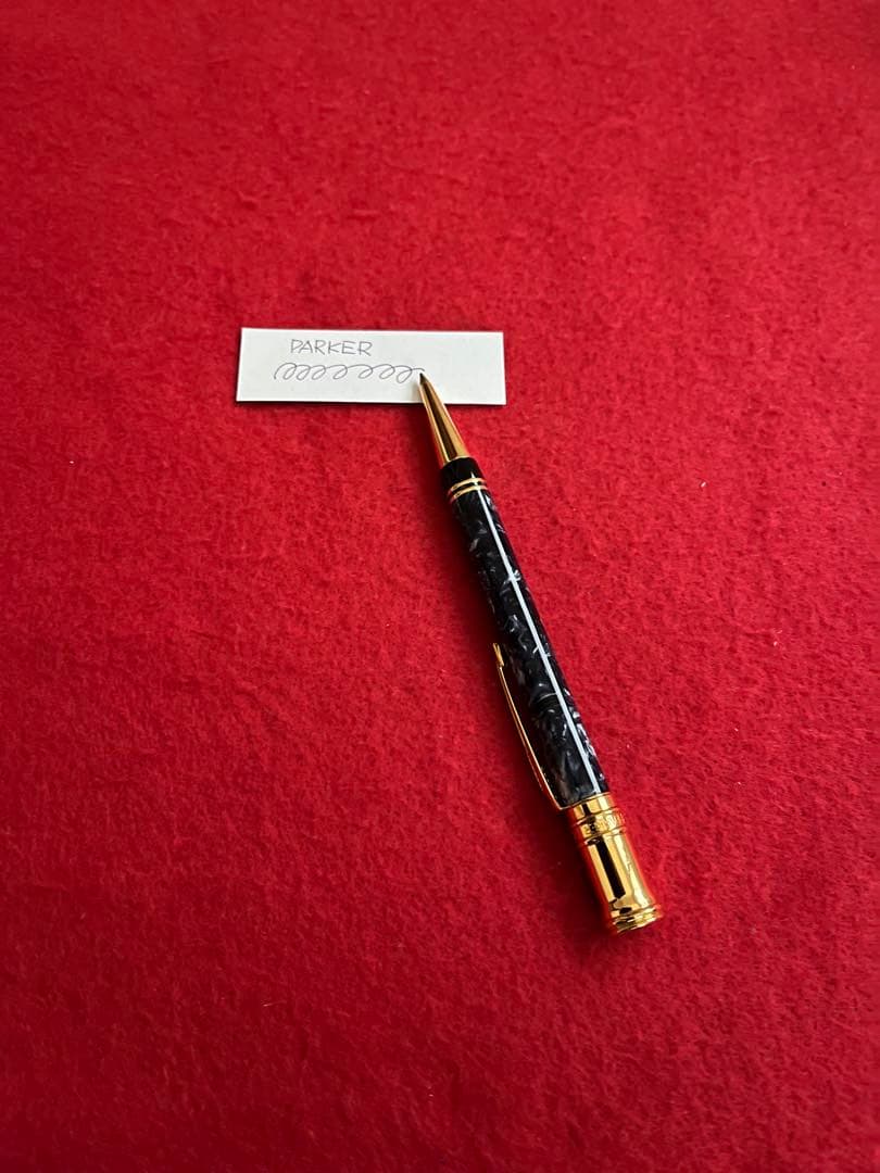 パーカーボールペン デュオフォールド‼️綺麗‼️木製専用ケース入‼️ネーム刻印あり