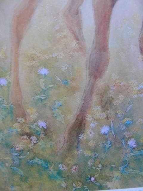 井上 耐子 【野の香里】 希少画集画、状態良好、新品高級額装付