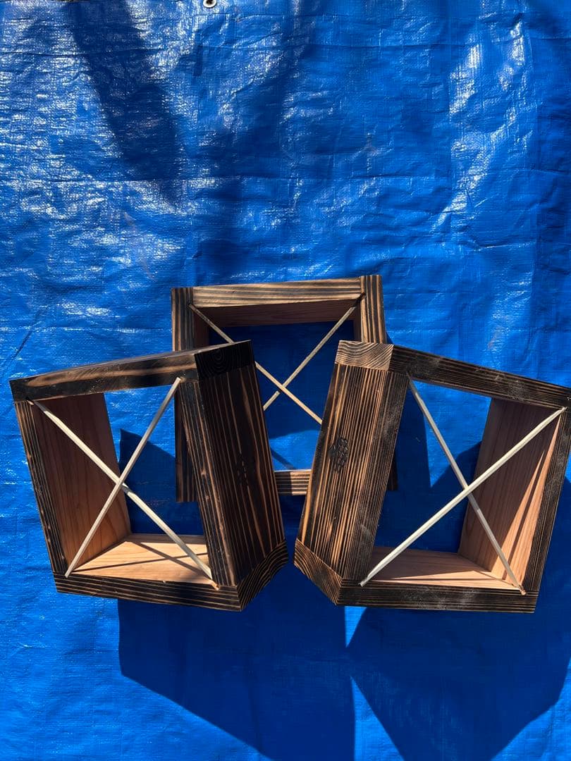 ニホンミツバチ　重箱式巣箱　営巣用巣箱3段　板厚3cm