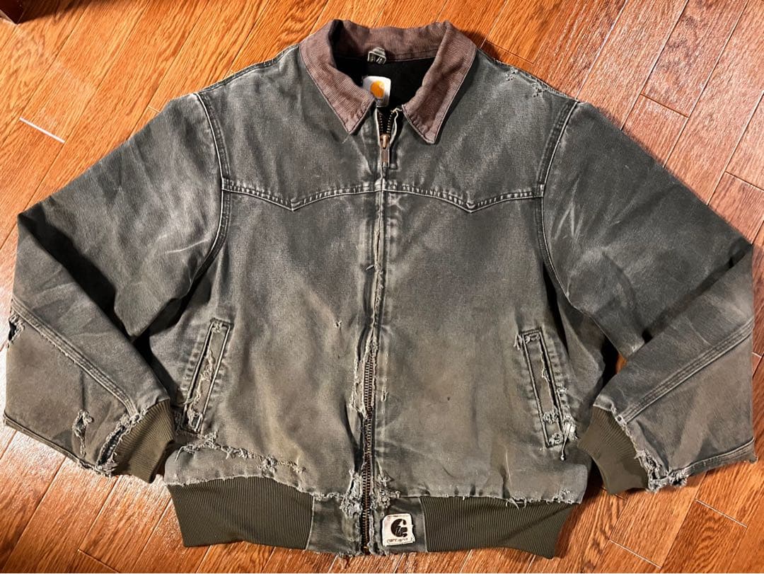 【唯一無二】カーハート サンタフェジャケット J14 MOS(モスグリーン) L