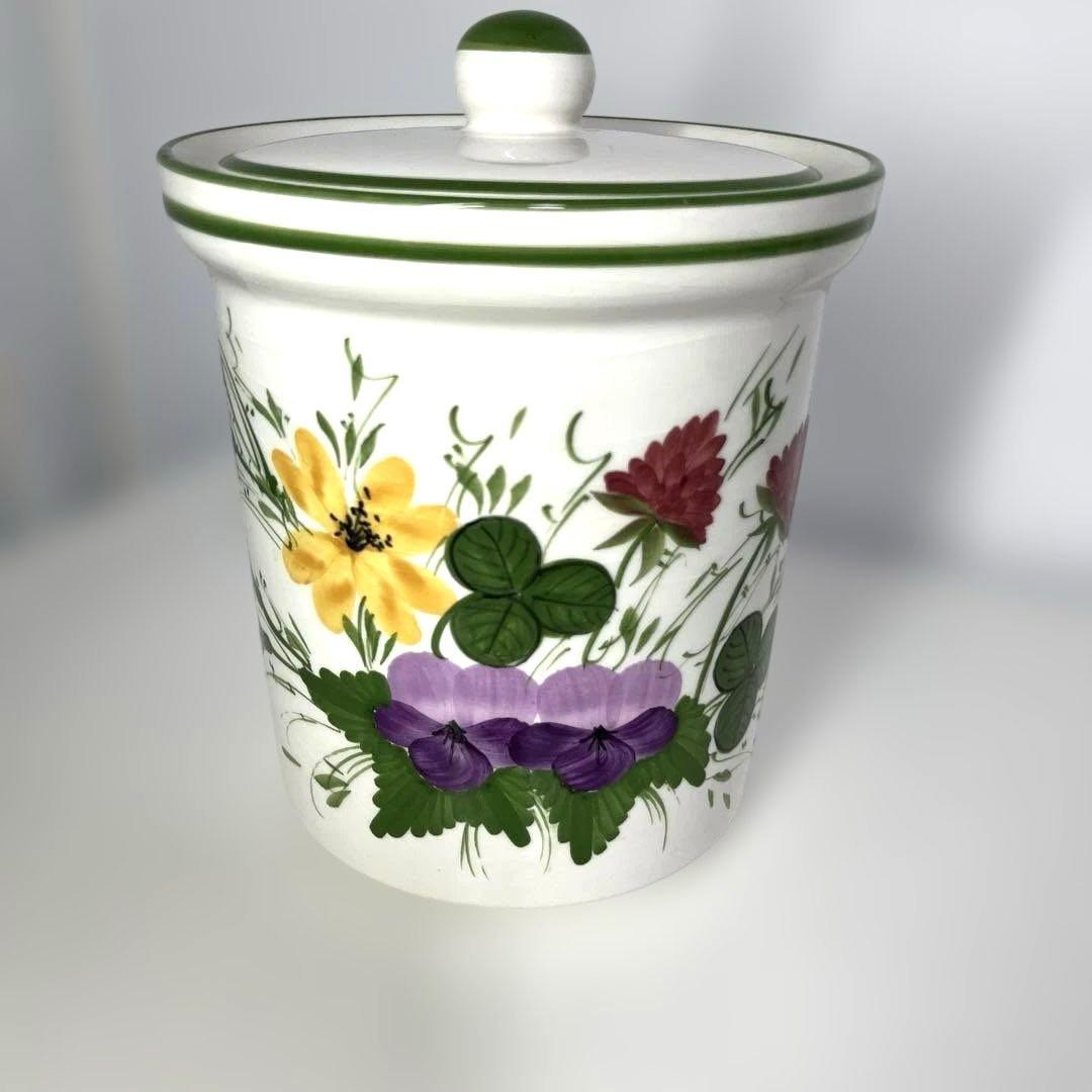 【FT】アンティーク 陶器　キャニスター イタリア