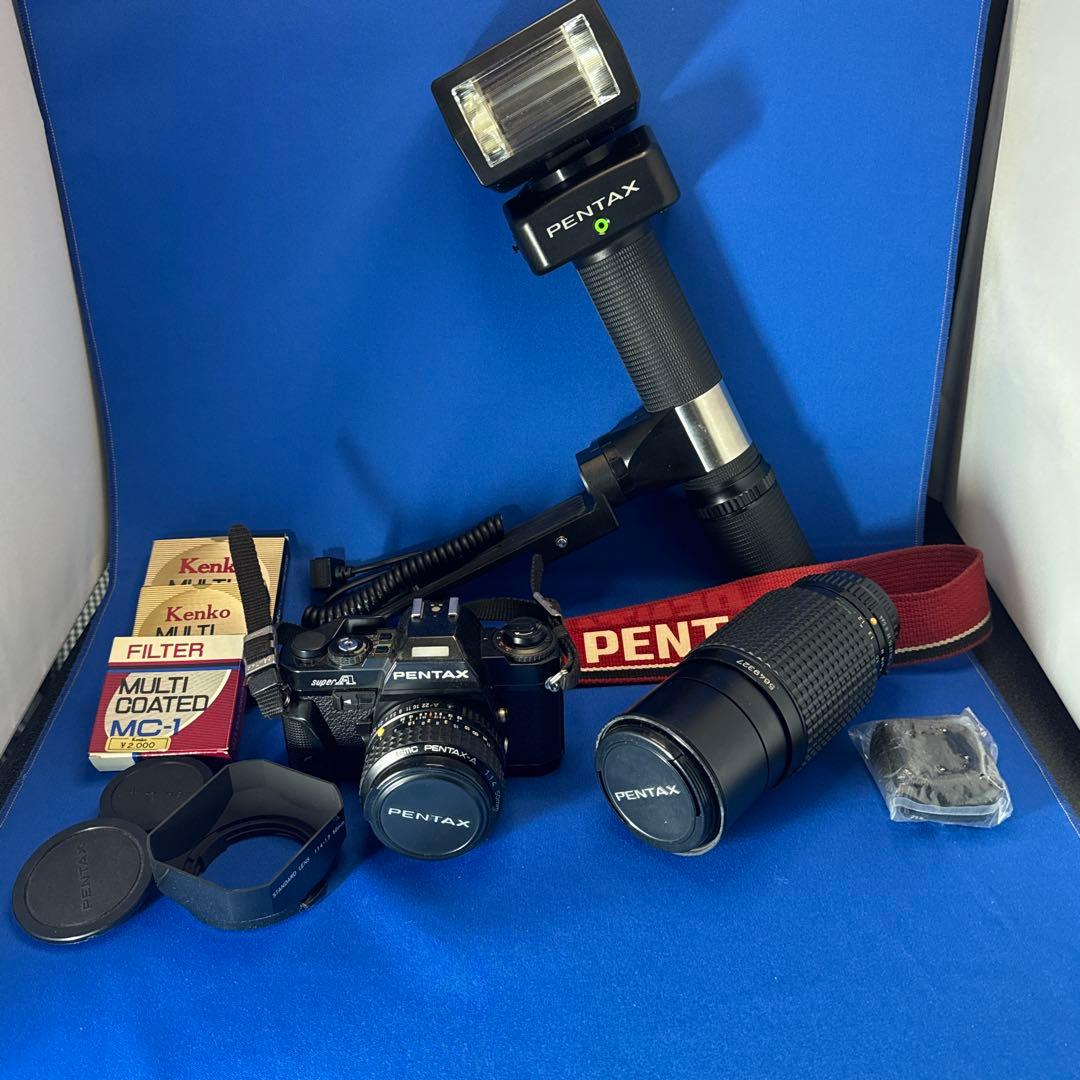PENTAX 「super A」&70-210 zoom レンズ&ストロボ 他