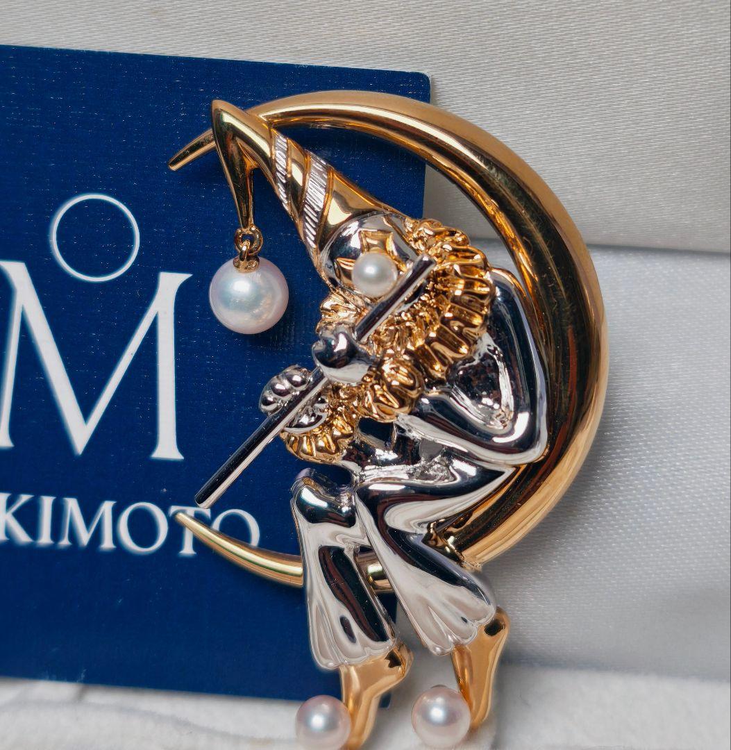【美品 最高級!!】ミキモト ブローチ パール ピエロ フォーマル 皇室御用達
