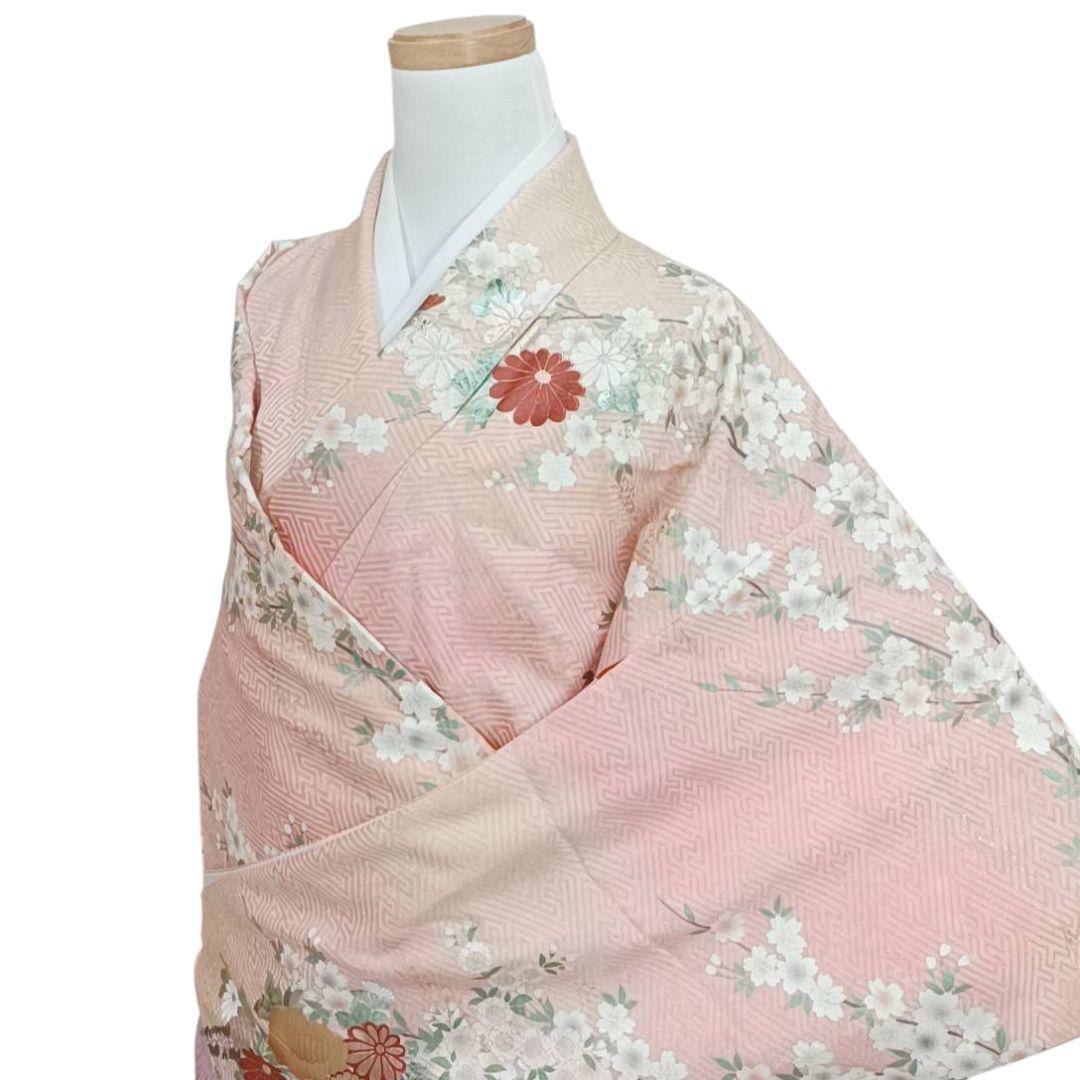 LULU91 着物 振袖 ピンクオレンジ グラデーション 花 やまと謹製