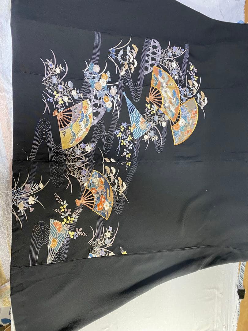 黒留袖リメイク　ボレロ付きロングドレス　大きいサイズ