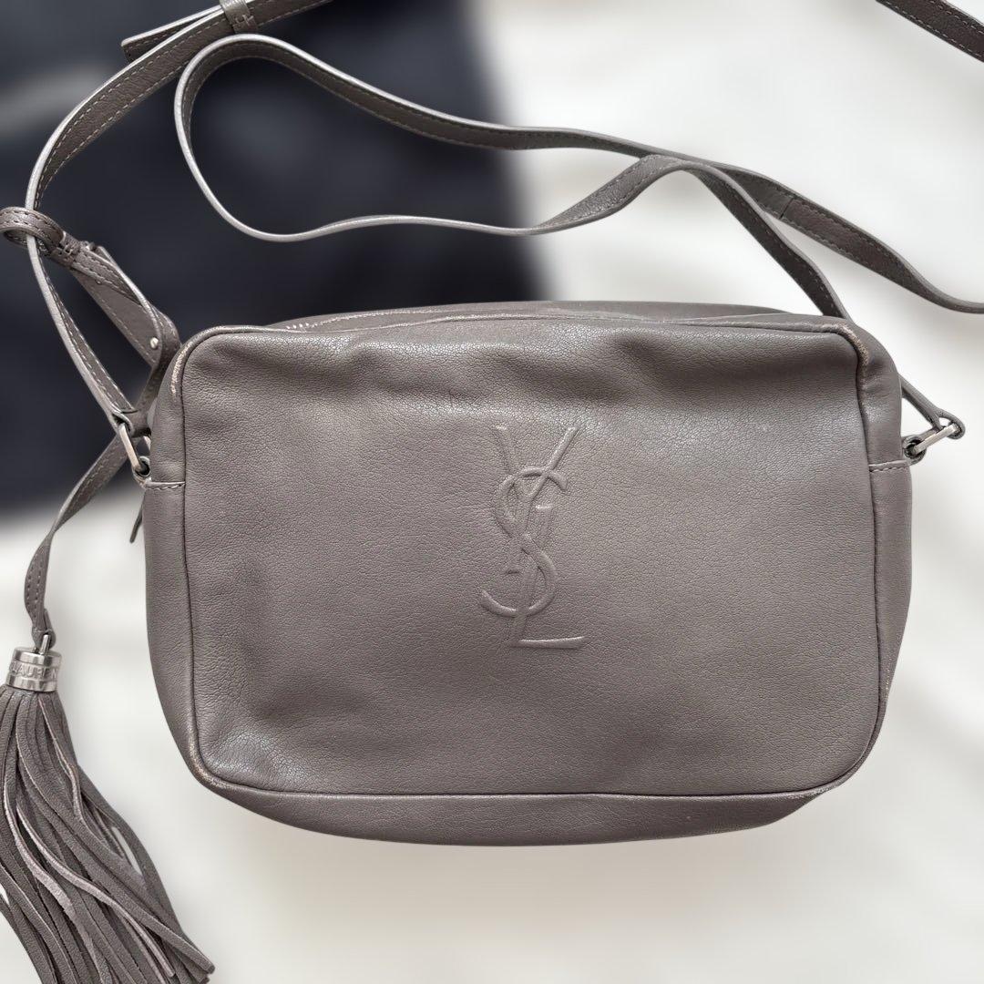 【レシート有り】サンローラン　ルーカメラバッグ　ショルダー　グレー