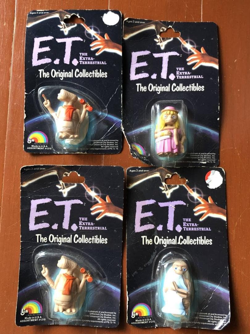 『映画E.T.』1982年 フィギュア 4点セット SF　ビンテージ　宇宙人