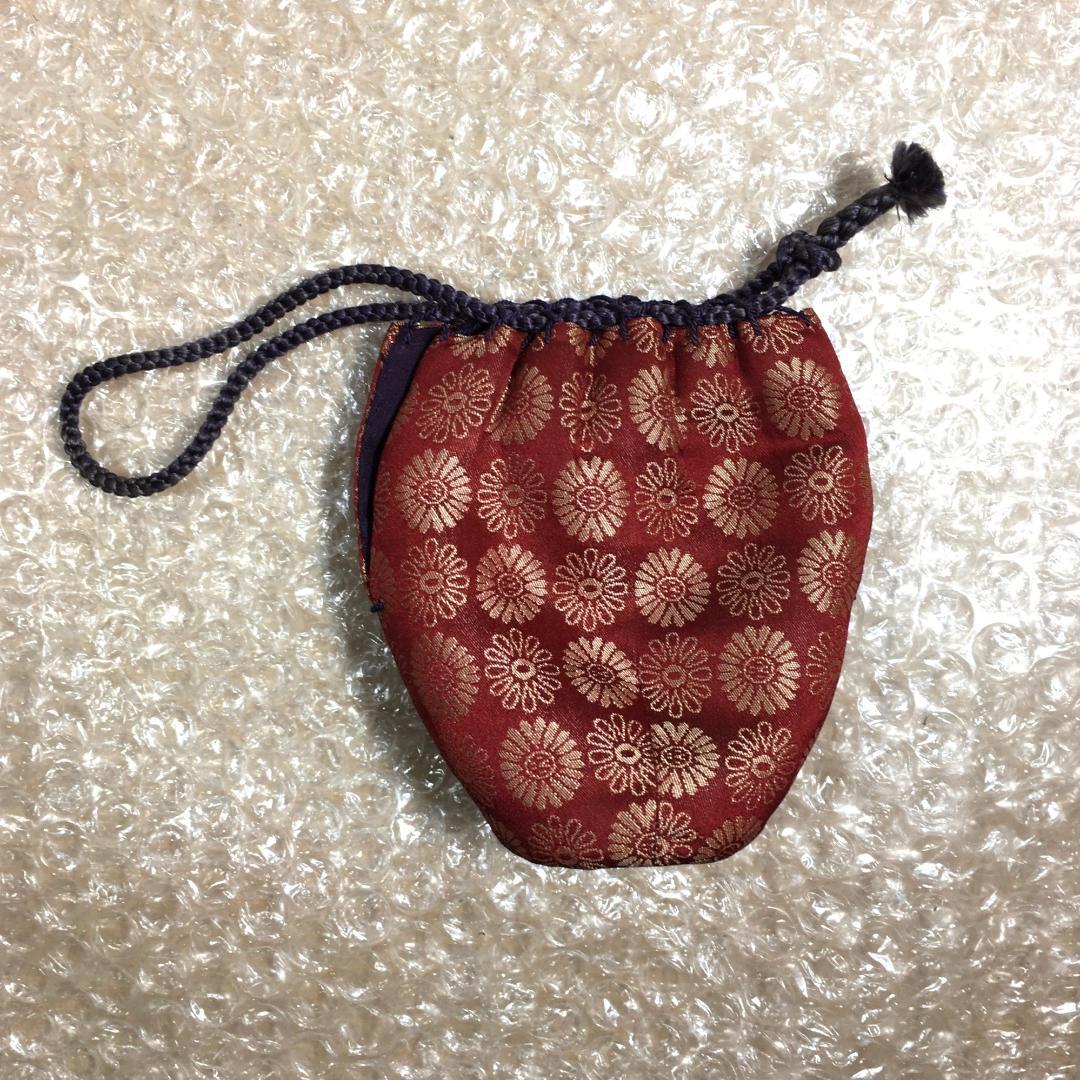 木村陶峰 肩衝茶入 火襷が見事な作品 美しく可愛い苺裂仕覆 無骨な共箱の文字