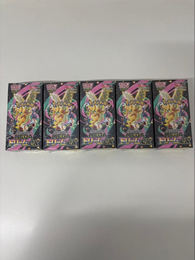 【新品未開封】ポケモンカードゲーム MEGAドリームex シュリンク付き5box