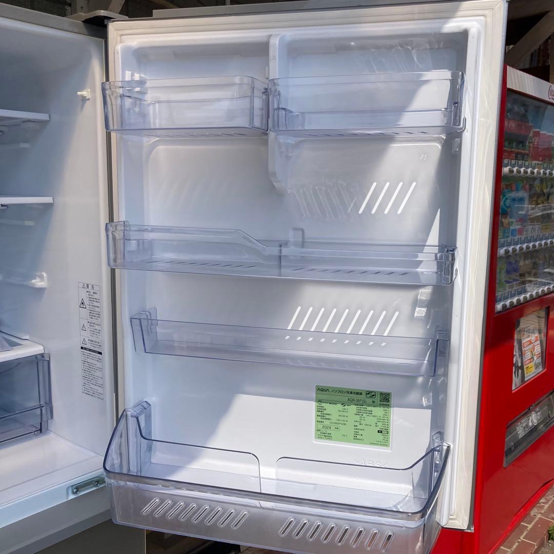 美品　AQUA AQR-36P 4ドア冷蔵庫 355L 2024年