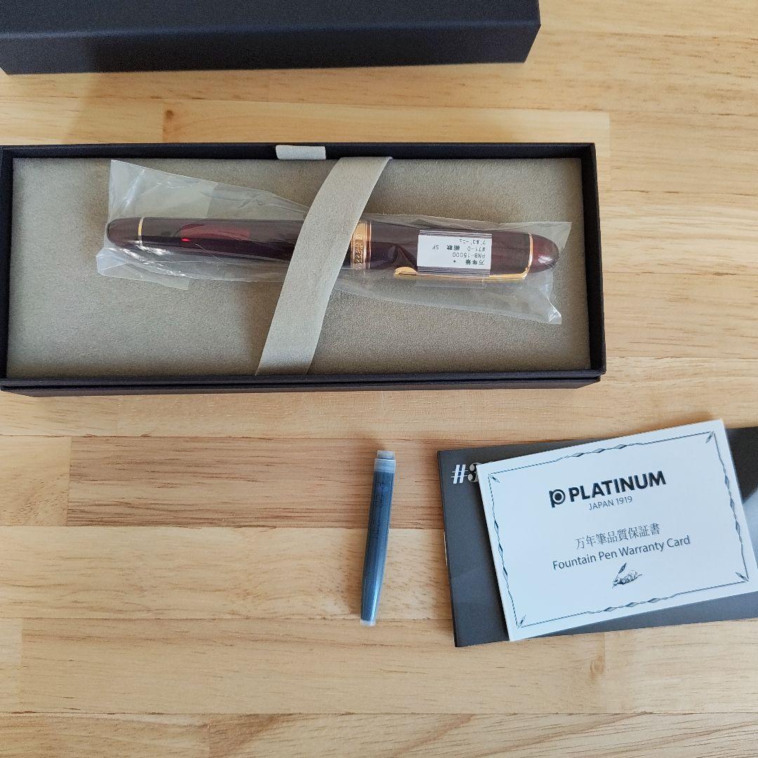 プラチナ万年筆 3776 センチュリー ブルゴーニュ SF 細軟