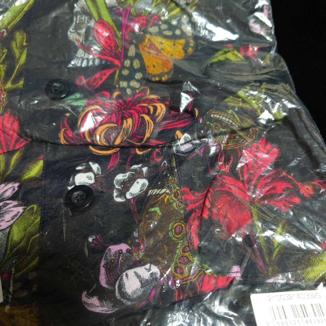 新品 BUCK-TICK アロハシャツ フラワー柄 黒 Lサイズ