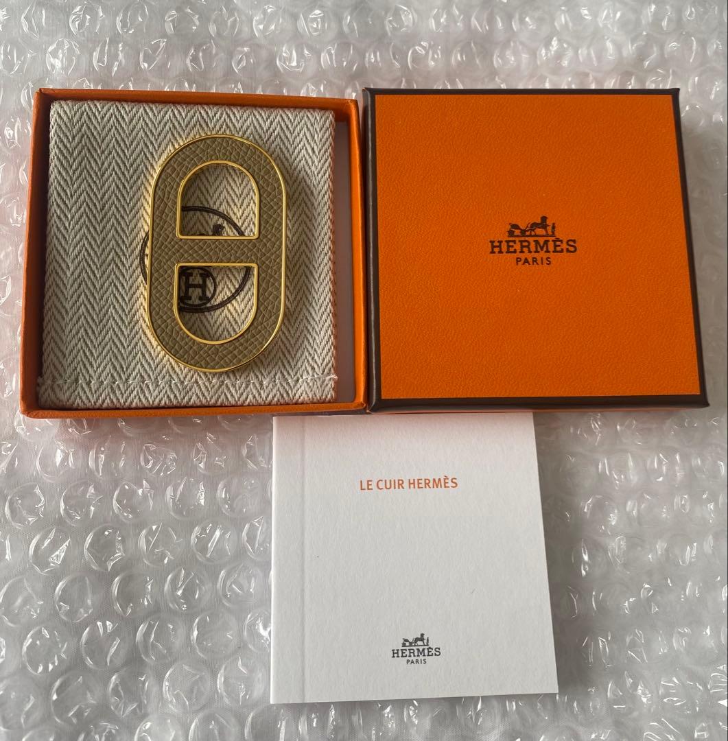 エルメス　ブローチ　シェーヌダンクル　バッチ　プシエール　ゴールド金具　エプソン