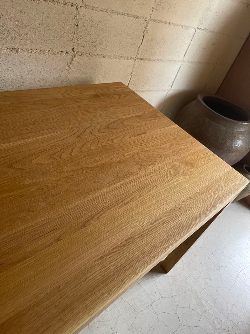 美品　無印良品　MUJI ダイニングテーブル　180 オーク無垢材　引出し付