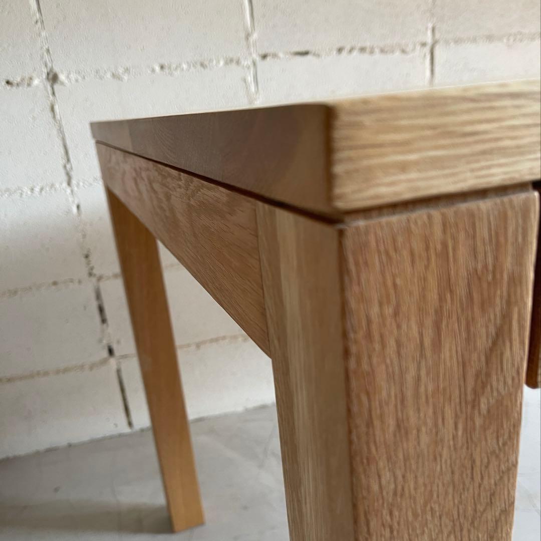 美品　無印良品　MUJI ダイニングテーブル　180 オーク無垢材　引出し付