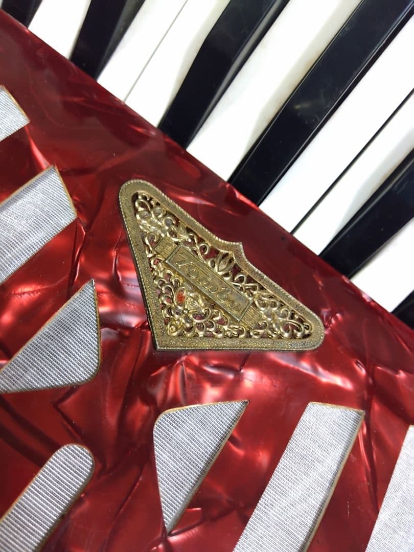 【大幅メンテ完了】 トンボ ソプラノアコーディオン No.250 赤（即演奏可）