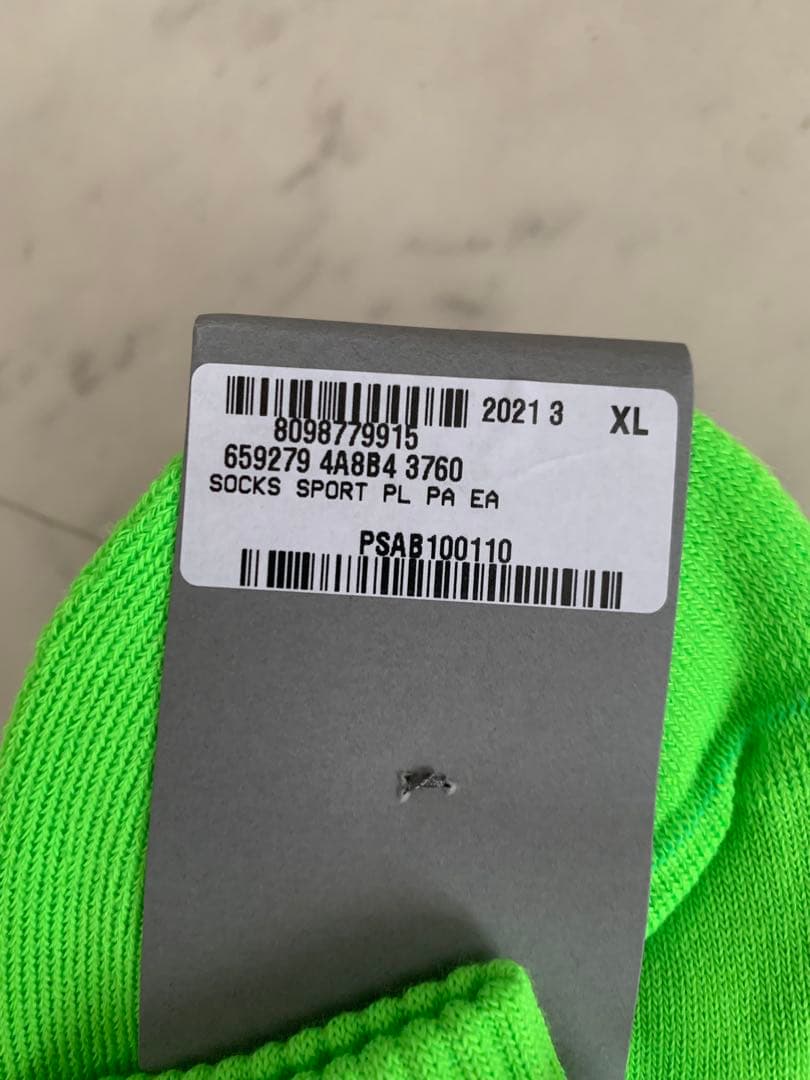 BALENCIAGA ネオングリーン ソックス XL