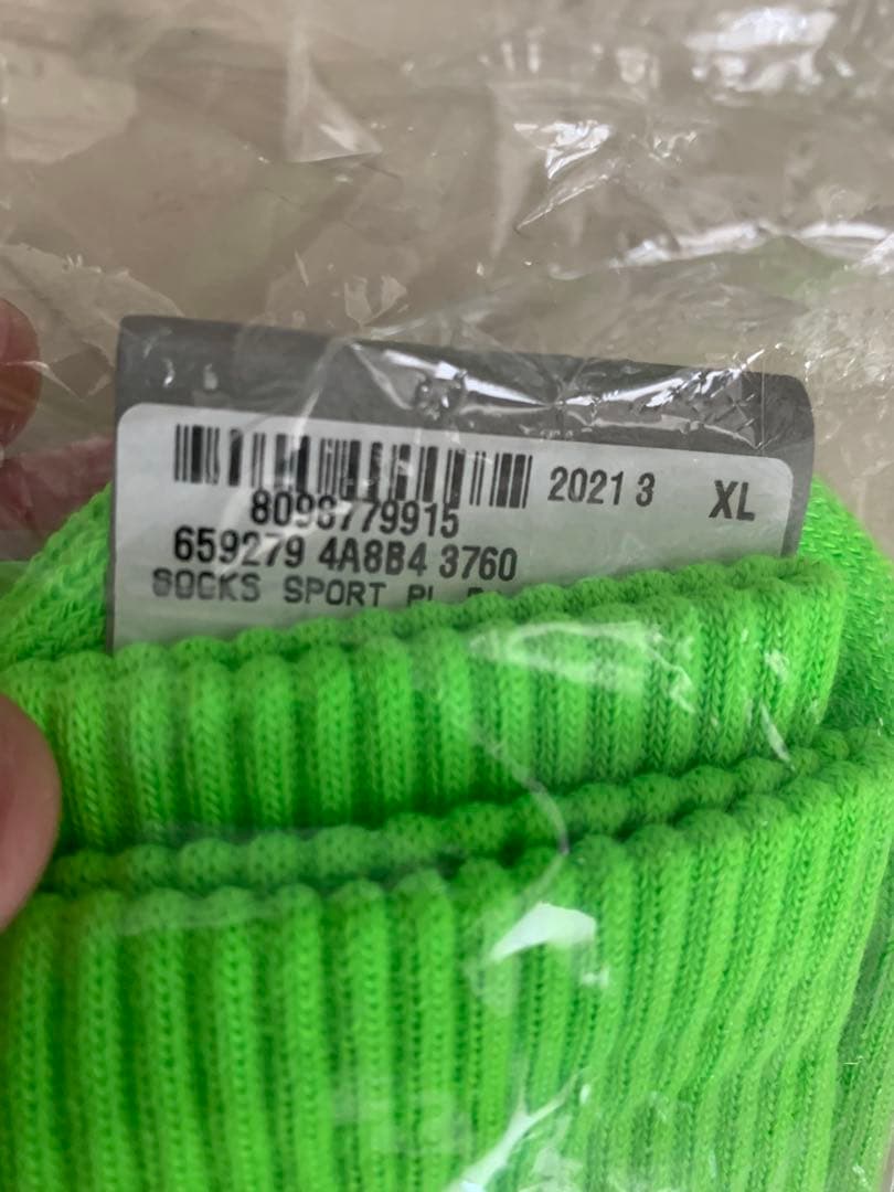 BALENCIAGA ネオングリーン ソックス XL
