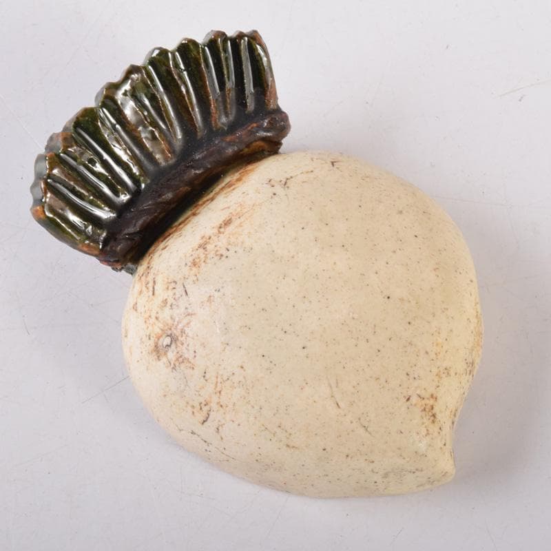 茶道具　白倉窯　伊村彰介作　蕪形　香合　共布共箱　V　8128