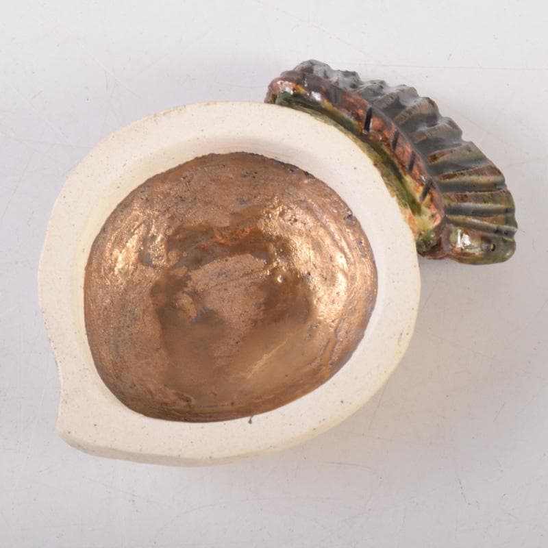 茶道具　白倉窯　伊村彰介作　蕪形　香合　共布共箱　V　8128