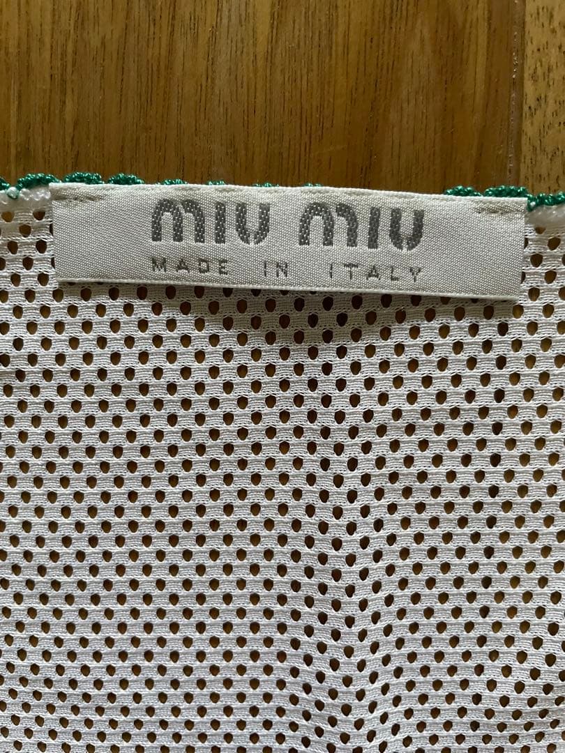 miu miu メッシュ　タンクトップ　キャミソール