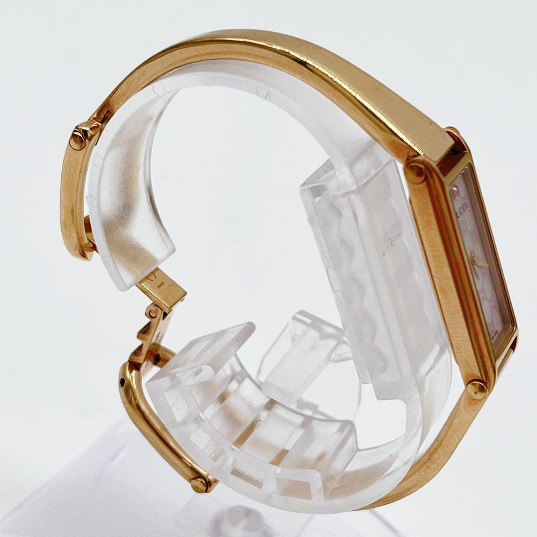 人気 GUCCI 1Pダイヤ ピンクGG柄 ゴールド 風防傷なし