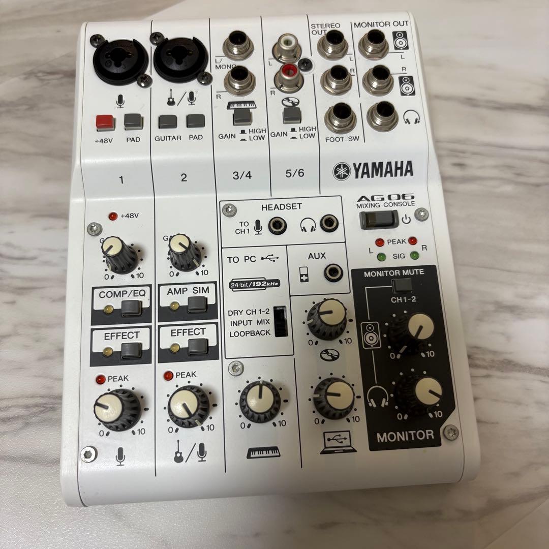 YAMAHA オーディオインターフェイス AG06 本体+ケーブル+説明書