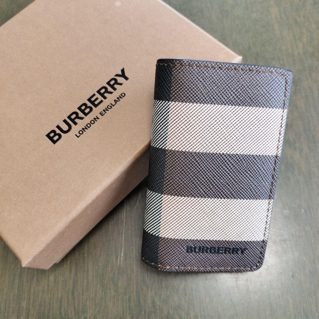 BURBERRY チェック柄 レザーキーケース