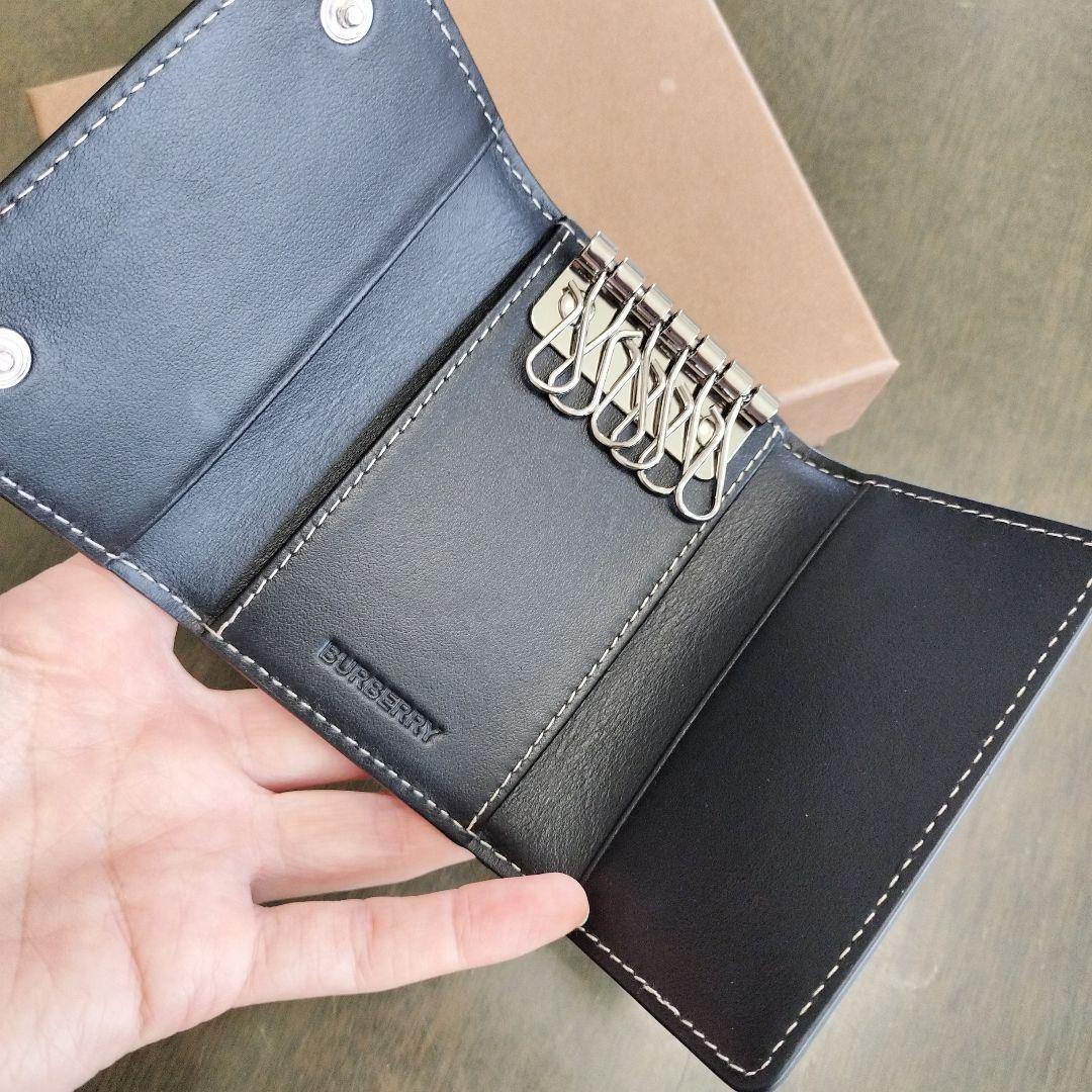 BURBERRY チェック柄 レザーキーケース