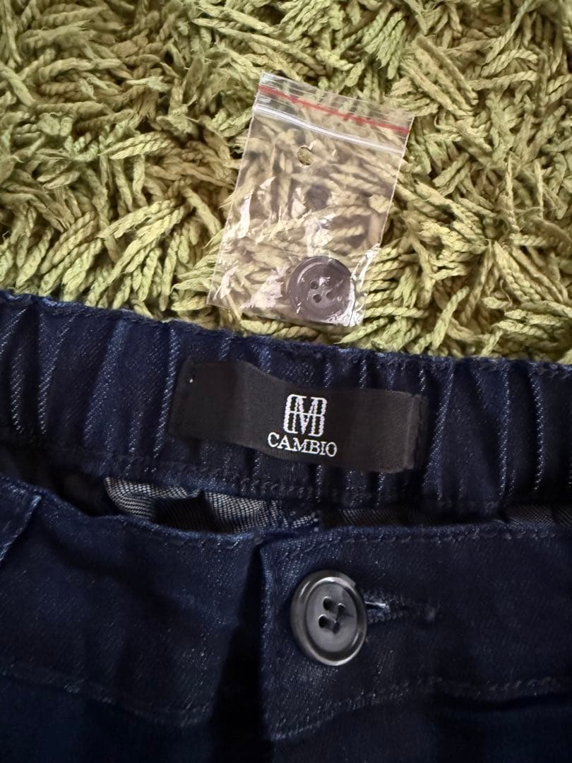 ダークブルー サルエルパンツ デニム