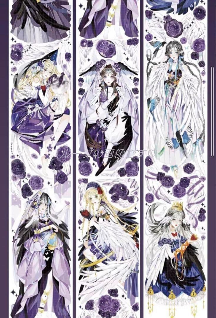 J538＃咏夜羽咒(贝壳光)YUMMY STADIO切り売り海外人物マステ女の子