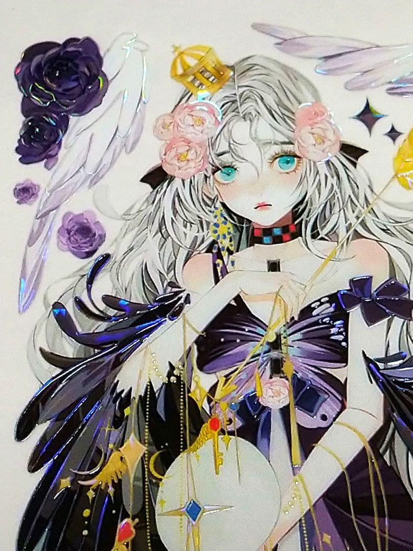 J538＃咏夜羽咒(贝壳光)YUMMY STADIO切り売り海外人物マステ女の子