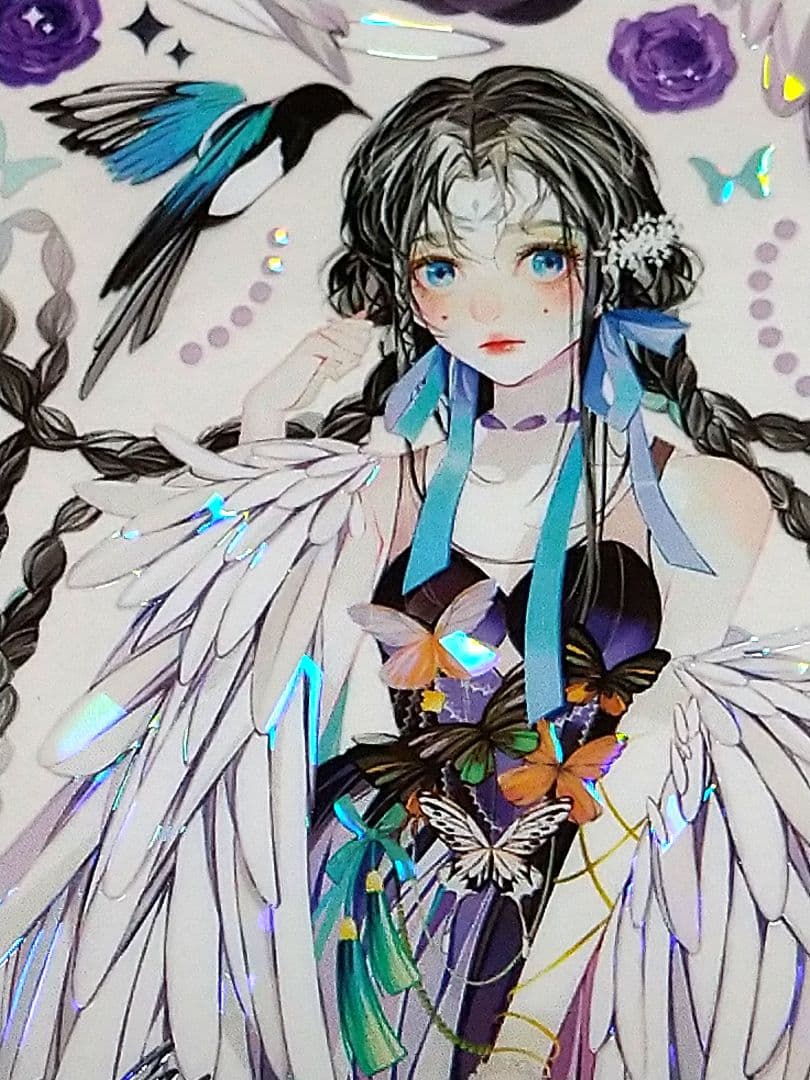 J538＃咏夜羽咒(贝壳光)YUMMY STADIO切り売り海外人物マステ女の子